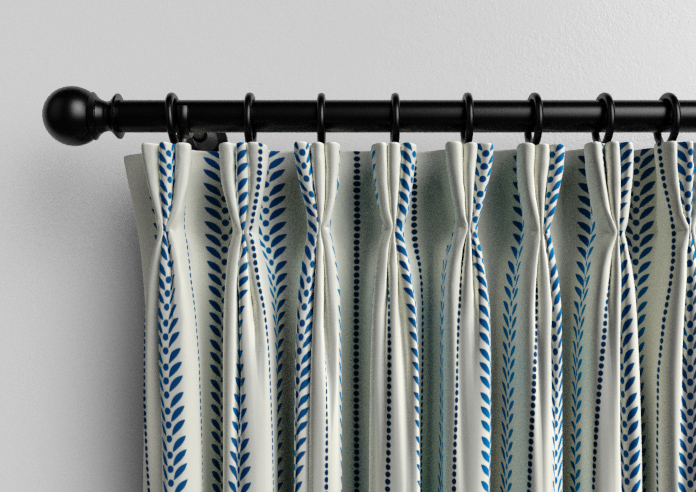Laurel Stripe, Royal - Made to Measure Curtains - Image 11